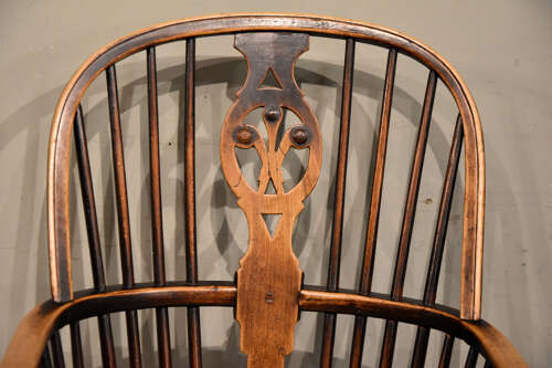 Welsh elm high back Windsor armchairs