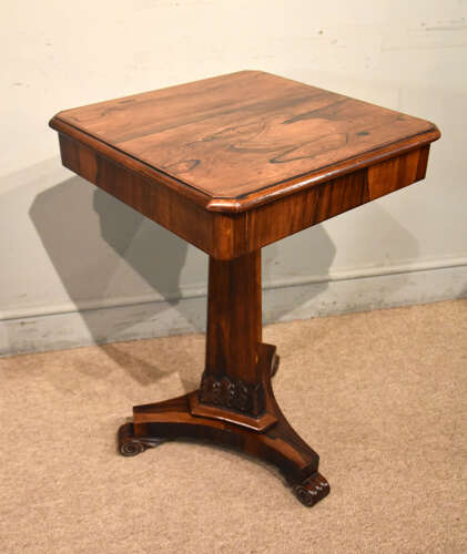 William IV Rosewood square top table