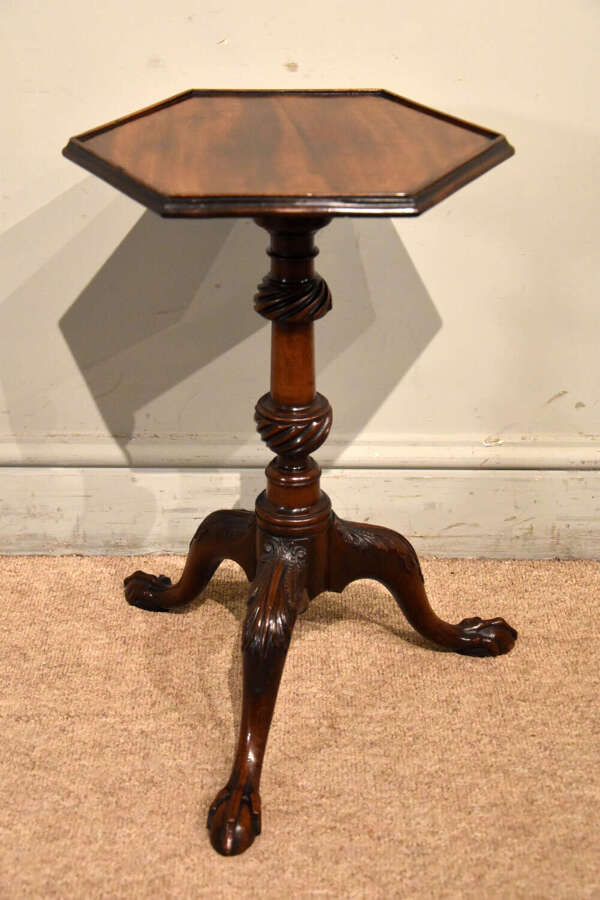 18th century carved mahogany kettlestand