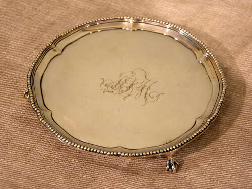 Fine silver tray by John Schofield London 1779