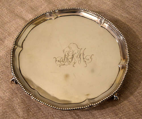 Fine silver tray by John Schofield London 1779