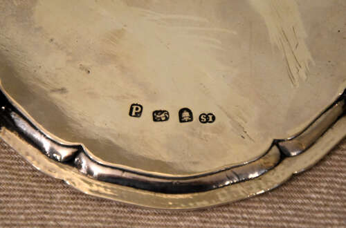 Fine silver tray by John Schofield London 1779