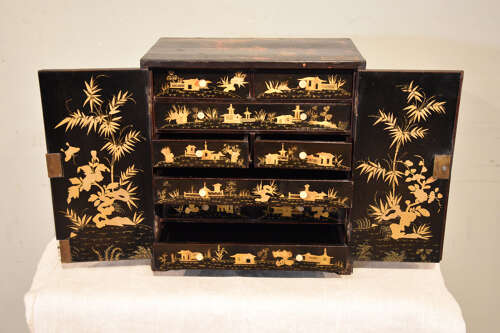 Regency Chinoiserie table cabinet