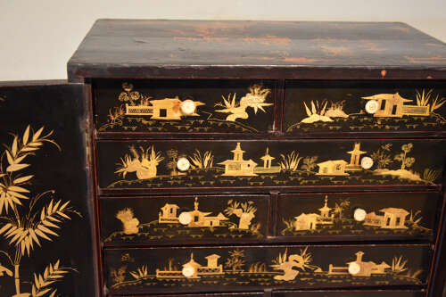 Regency Chinoiserie table cabinet