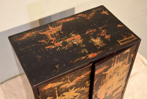 Regency Chinoiserie table cabinet